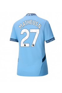 Manchester City Matheus Nunes #27 Voetbaltruitje Thuis tenue Dames 2024-25 Korte Mouw